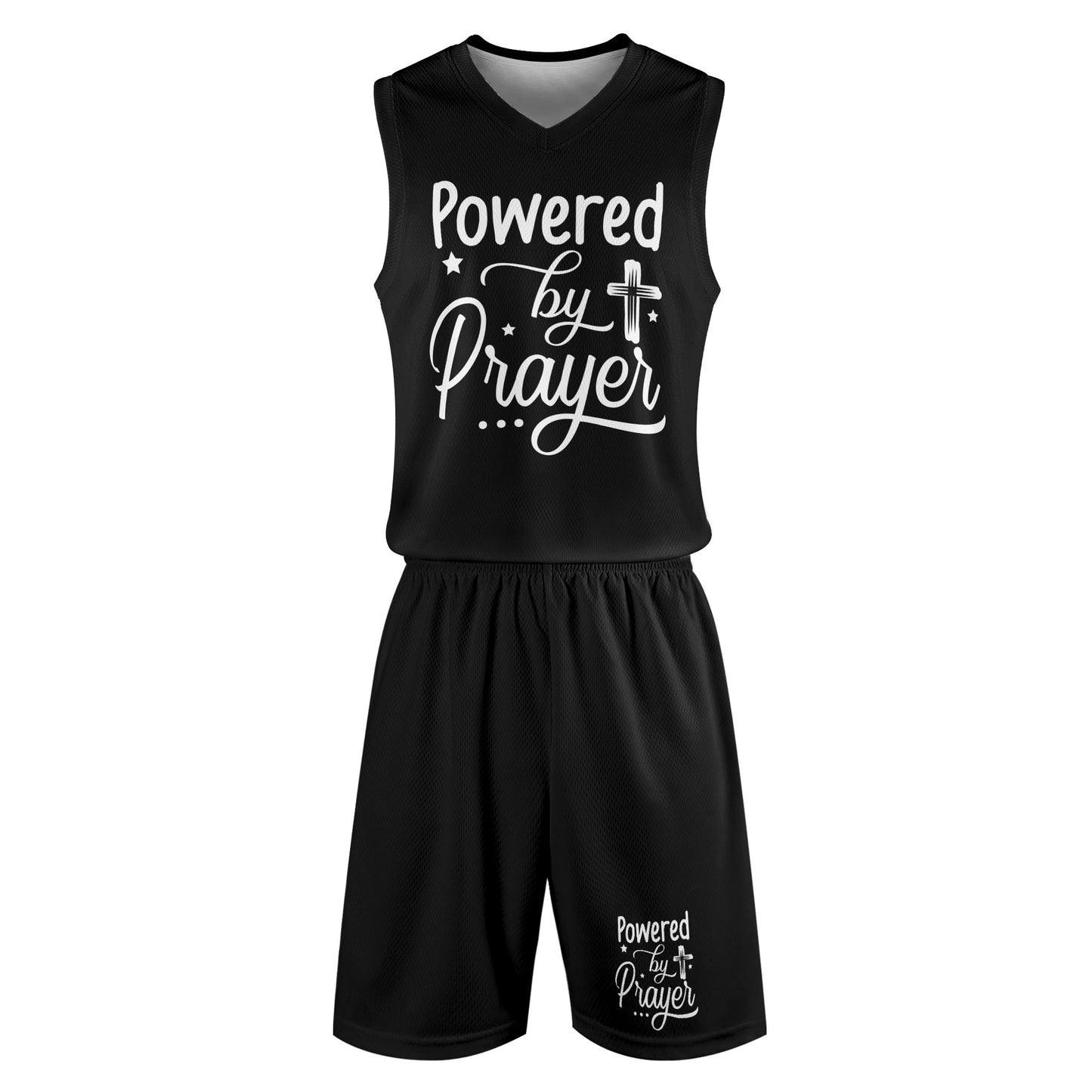 Powered By Prayer Mens Summer Christian Casual Outfit popcustoms