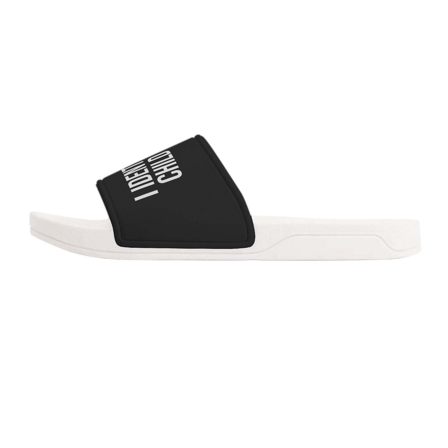 I Identify As A Child Of God Womens Christian Slide Sandals popcustoms