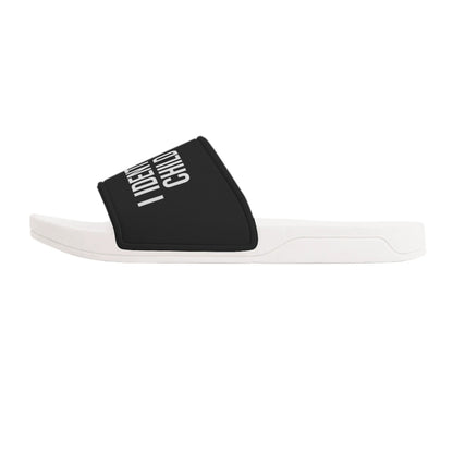 I Identify As A Child Of God Mens Christian Slide Sandals popcustoms