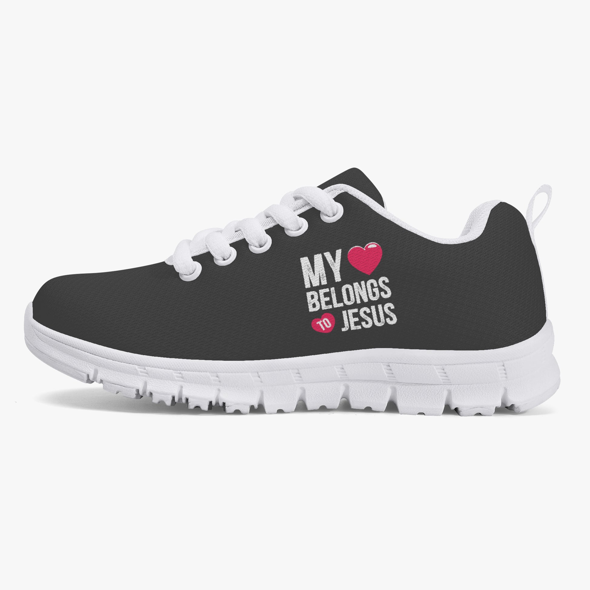 My Heart Belongs To Jesus Christian Kids' Lightweight Mesh Sneakers - ClaimedbyGodDesigns