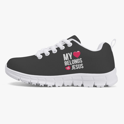 My Heart Belongs To Jesus Christian Kids' Lightweight Mesh Sneakers - ClaimedbyGodDesigns