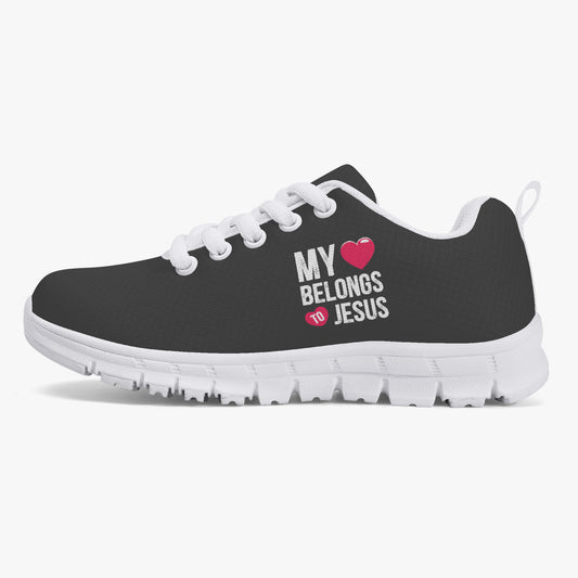 My Heart Belongs To Jesus Christian Kids' Lightweight Mesh Sneakers - ClaimedbyGodDesigns