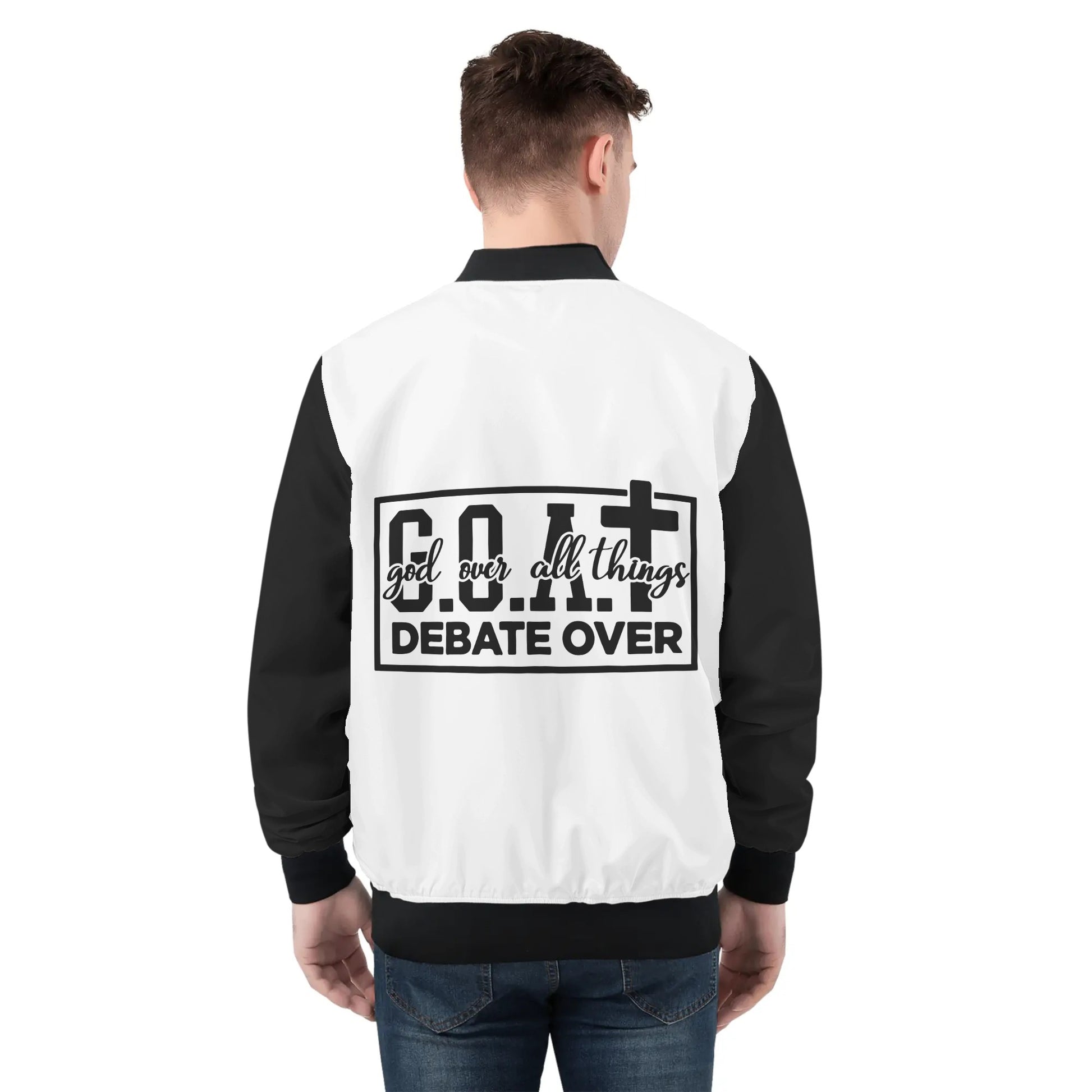 GOAT God Over All Things Debate Over Mens Christian Jacket popcustoms