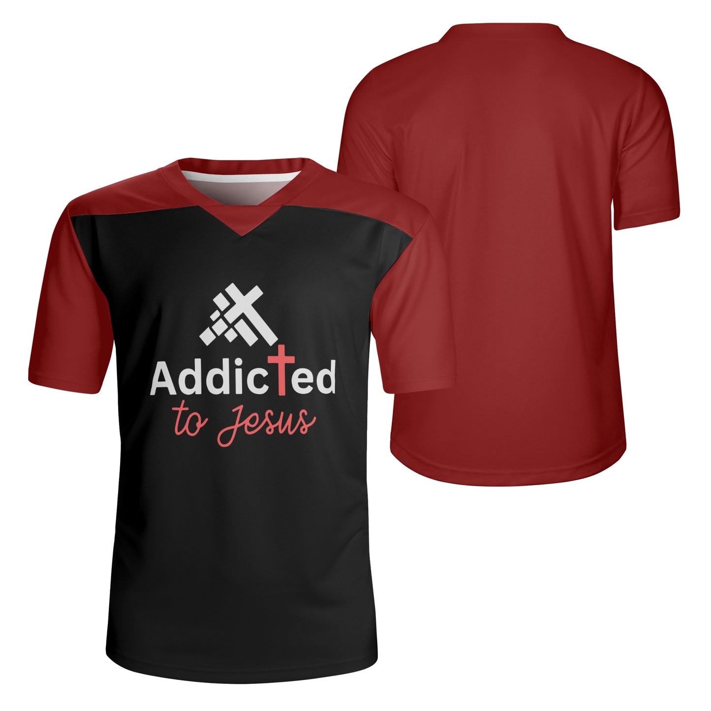 Addicted To Jesus Mens Christian Rugby Jersey popcustoms