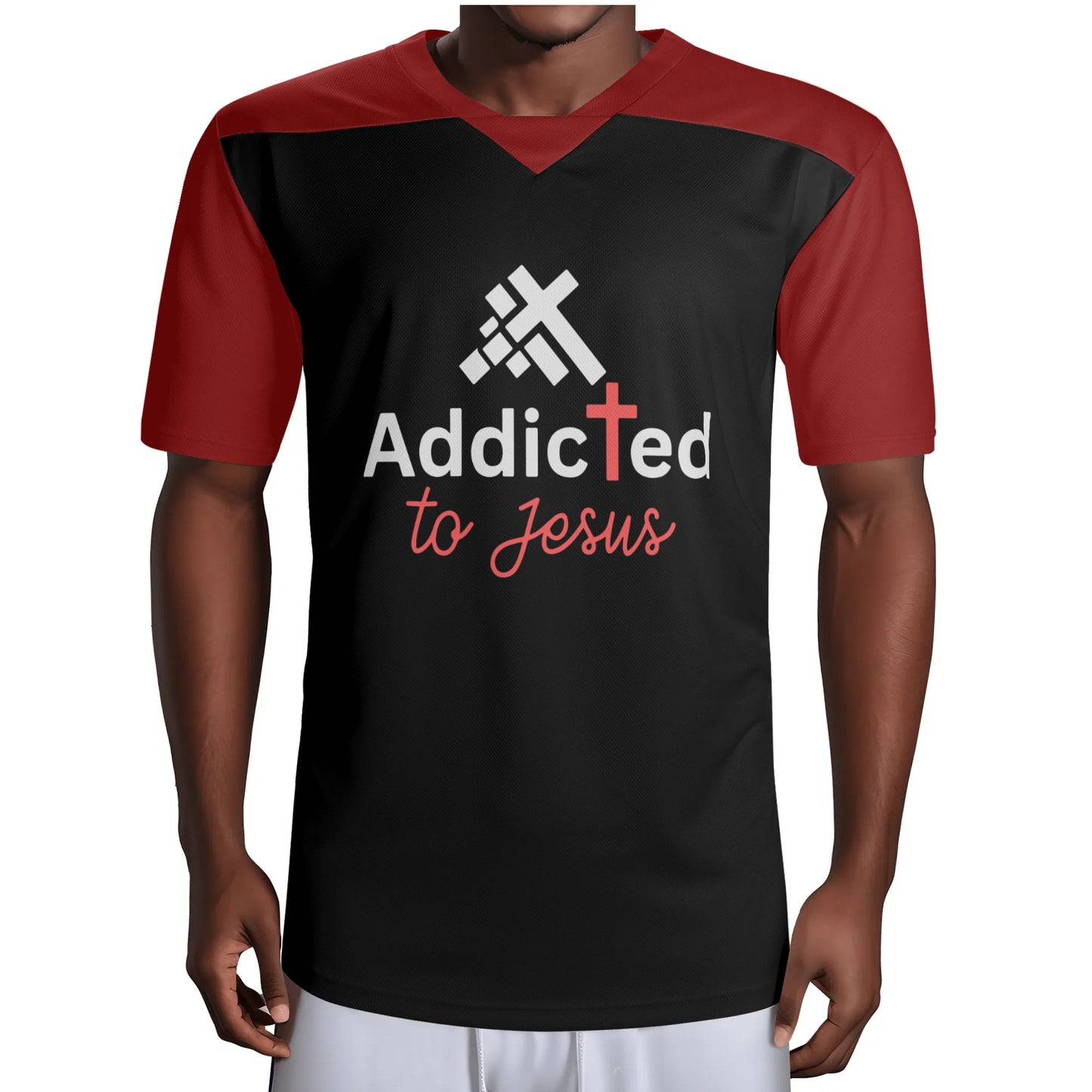 Addicted To Jesus Mens Christian Rugby Jersey popcustoms