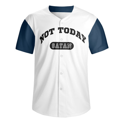 Not Today Satan Mens Christian Baseball Jersey popcustoms