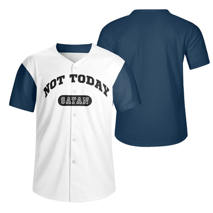 Not Today Satan Mens Christian Baseball Jersey popcustoms