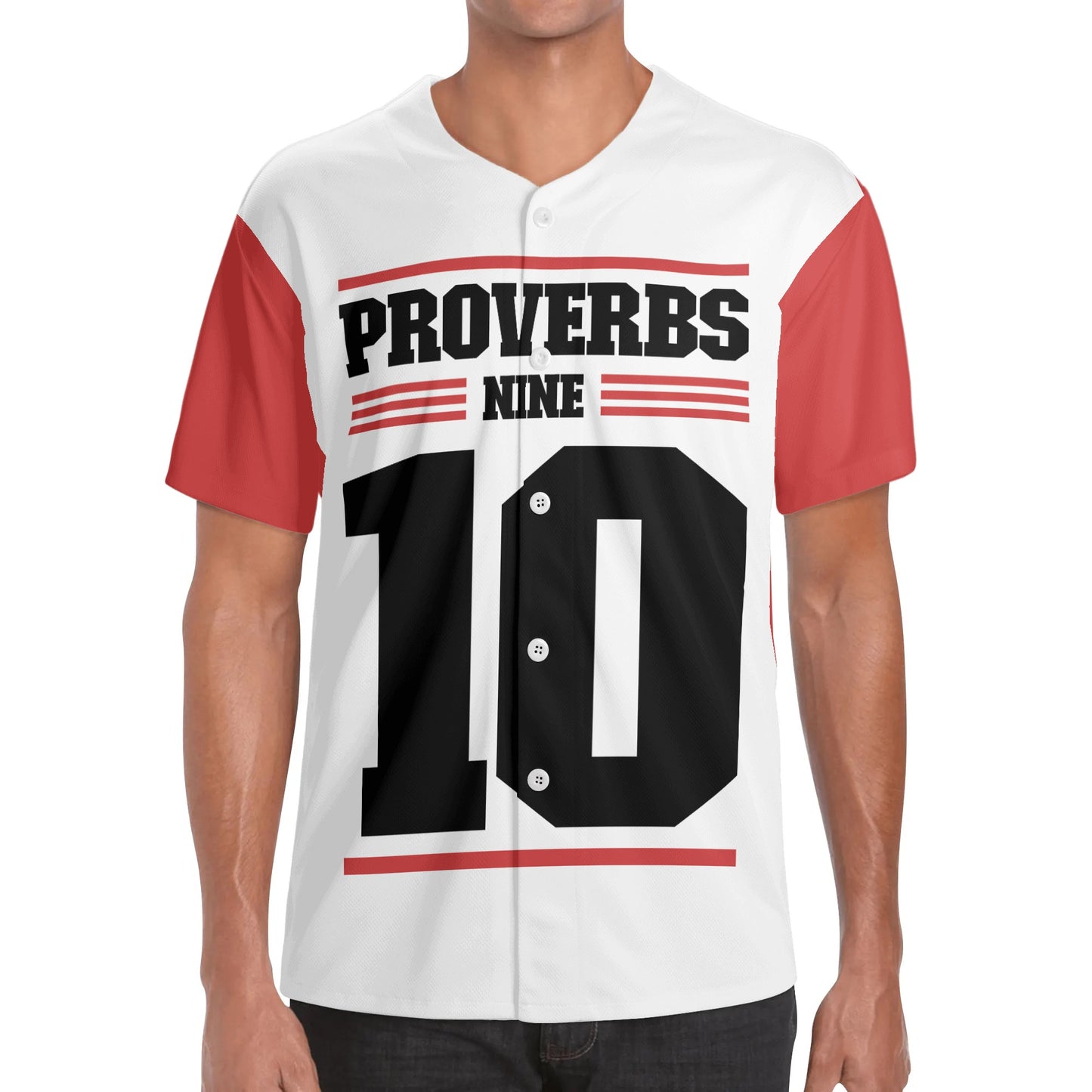 Proverbs 9:10 Mens Christian Baseball Jersey popcustoms