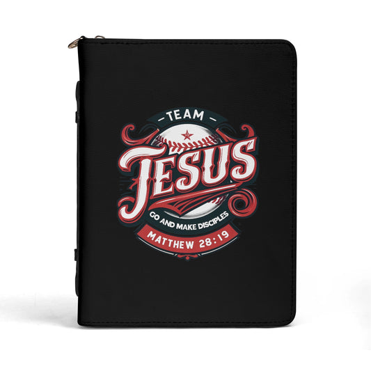 Team Jesus Go And Make Disciples PU Leather Christian Bible Cover With Pocket no Strap popcustoms
