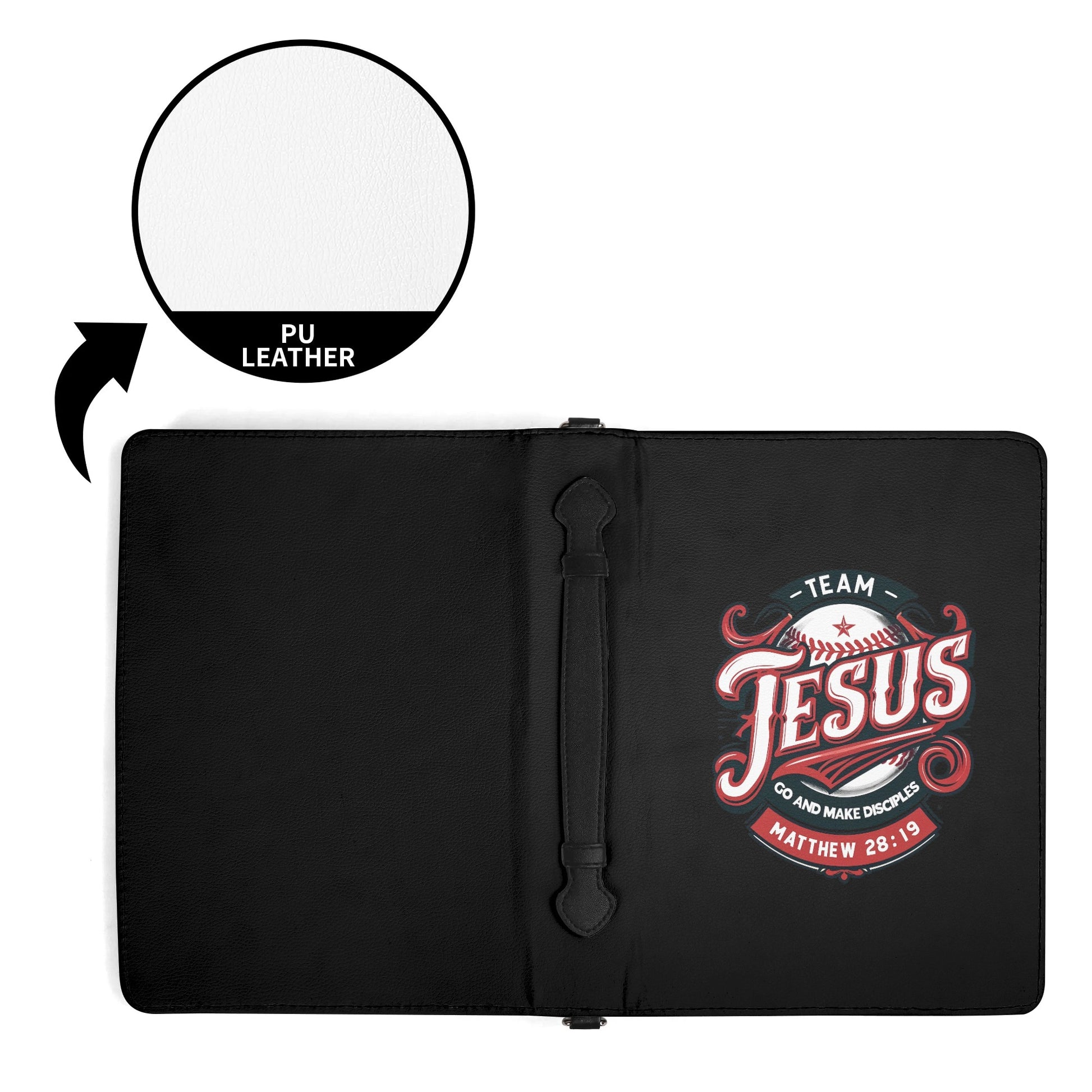 Team Jesus Go And Make Disciples PU Leather Christian Bible Cover With Pocket no Strap popcustoms