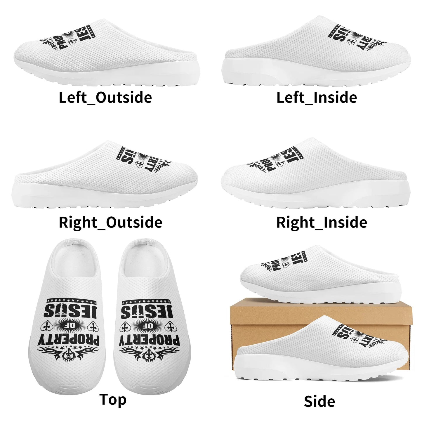 Property Of Jesus Womens Mesh Slippers popcustoms