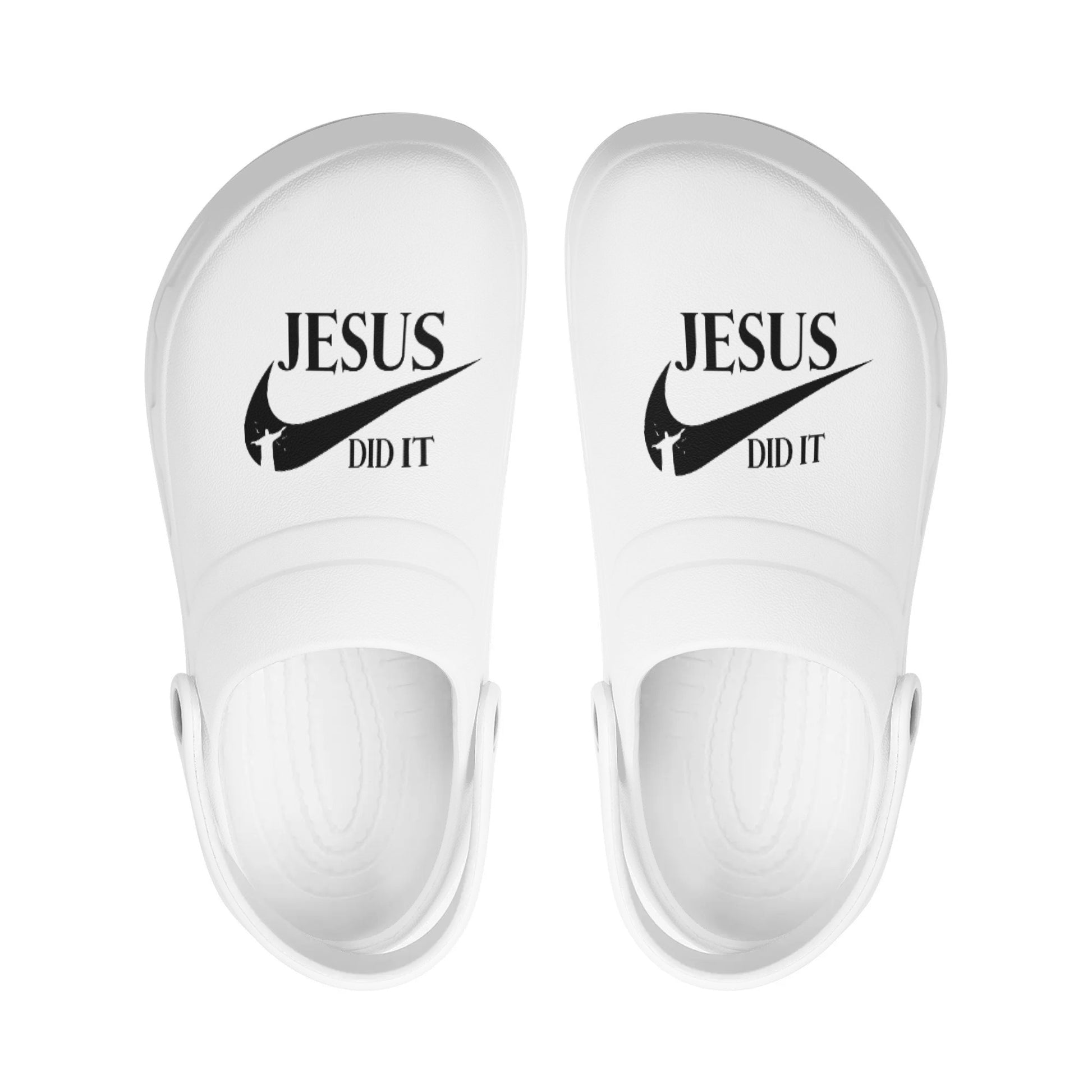 Jesus Did It (like Nike) Mens Lightweight Nursing Crocs popcustoms