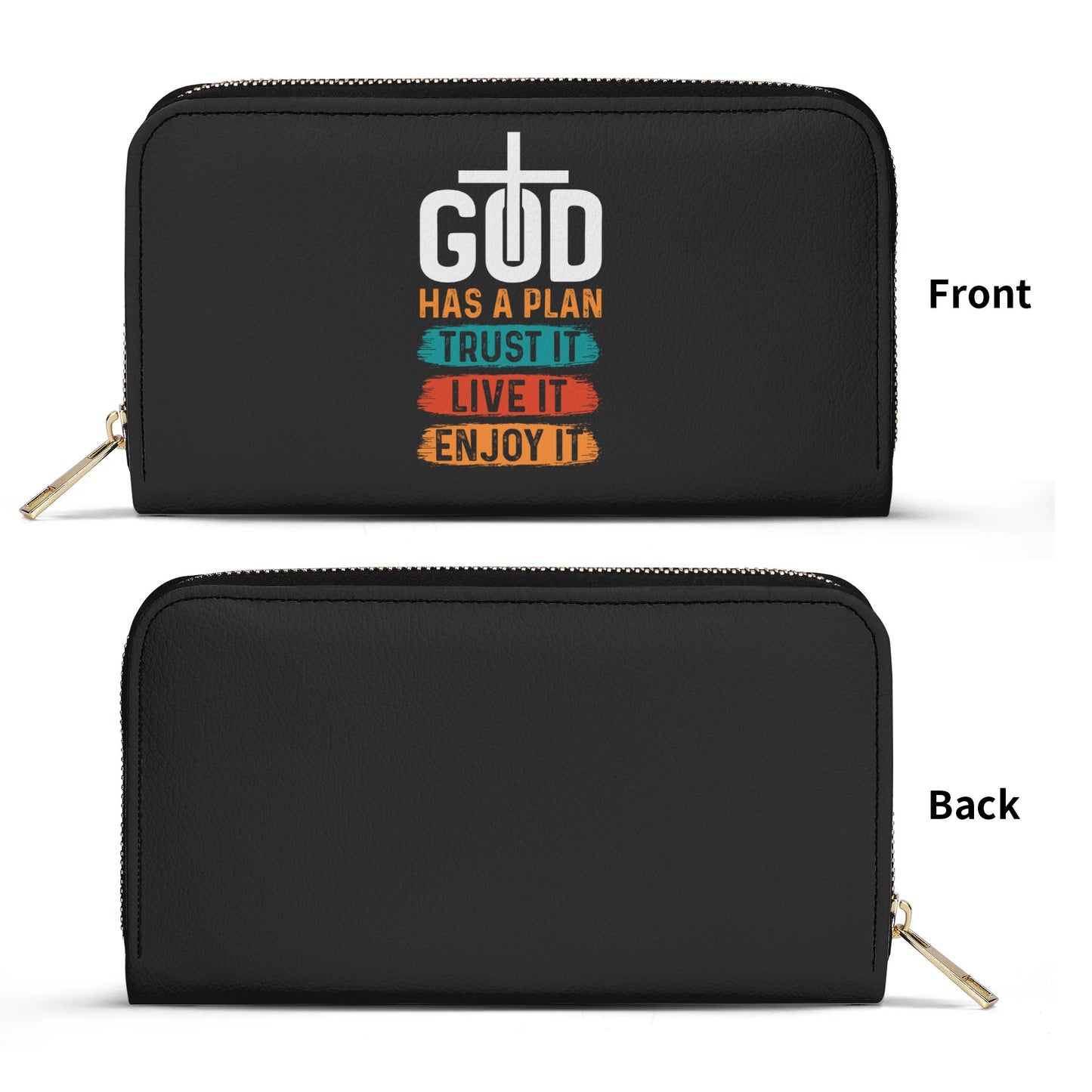 God Has A Plan PU Leather Womens Christian Wallet popcustoms