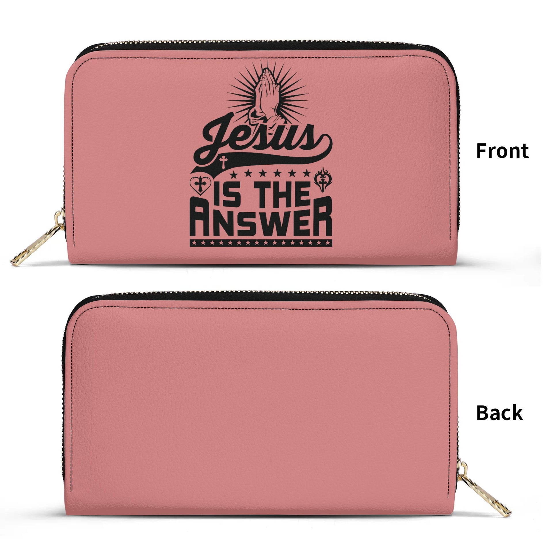 Jesus Is The Answer PU Leather Womens Christian Wallet popcustoms