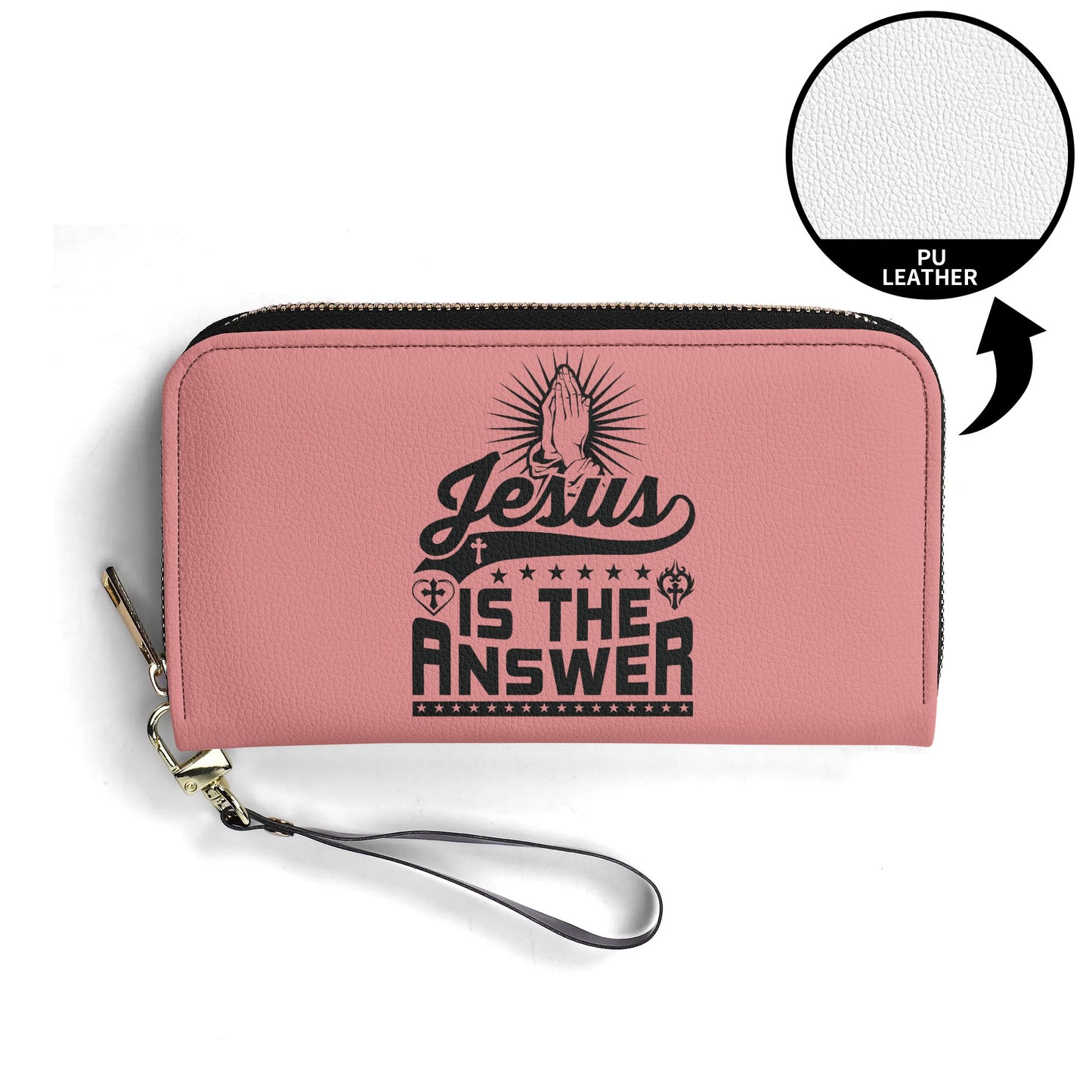 Jesus Is The Answer PU Leather Womens Christian Wallet popcustoms