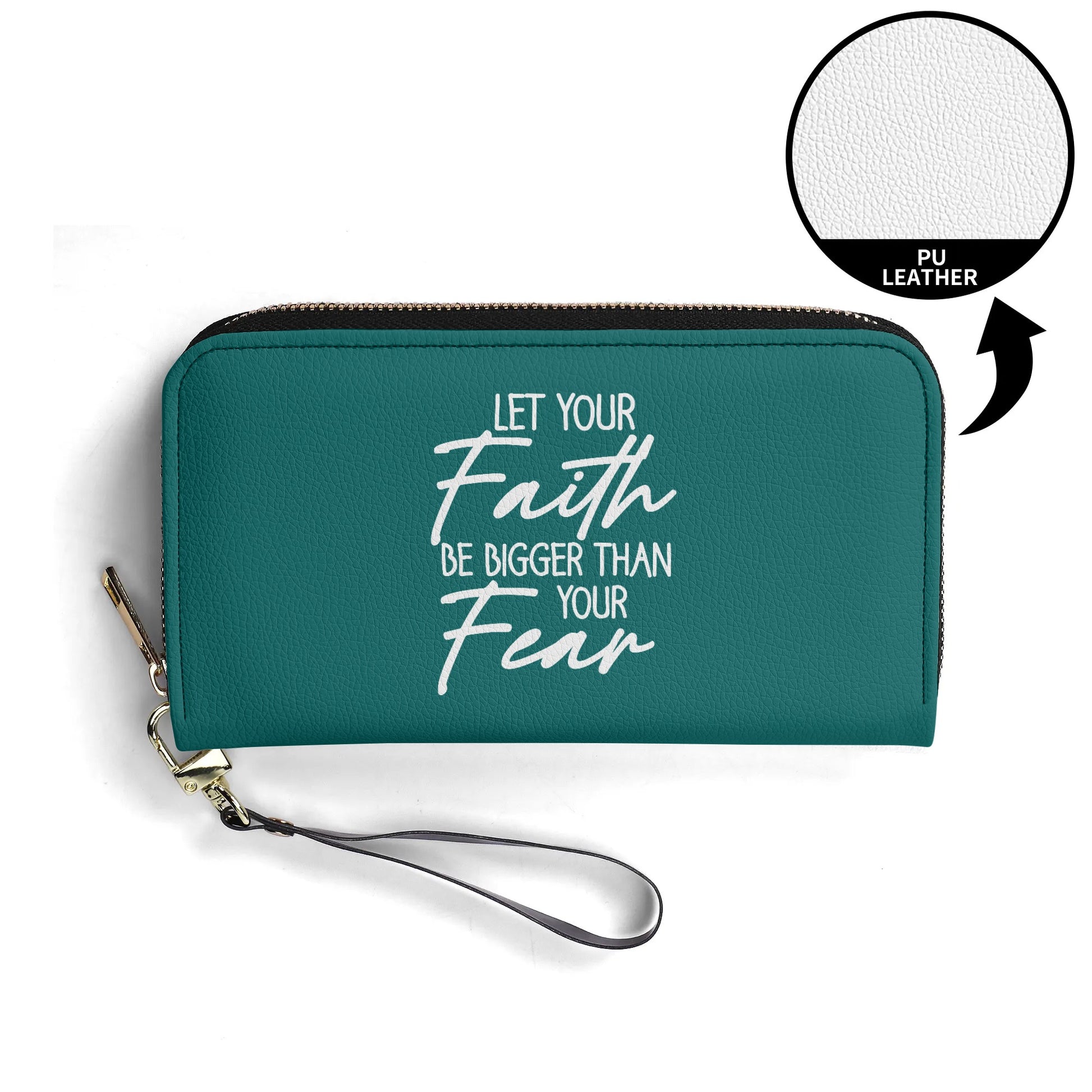 Let Your Faith Be Bigger Than Your Fear PU Leather Womens Christian Wallet popcustoms