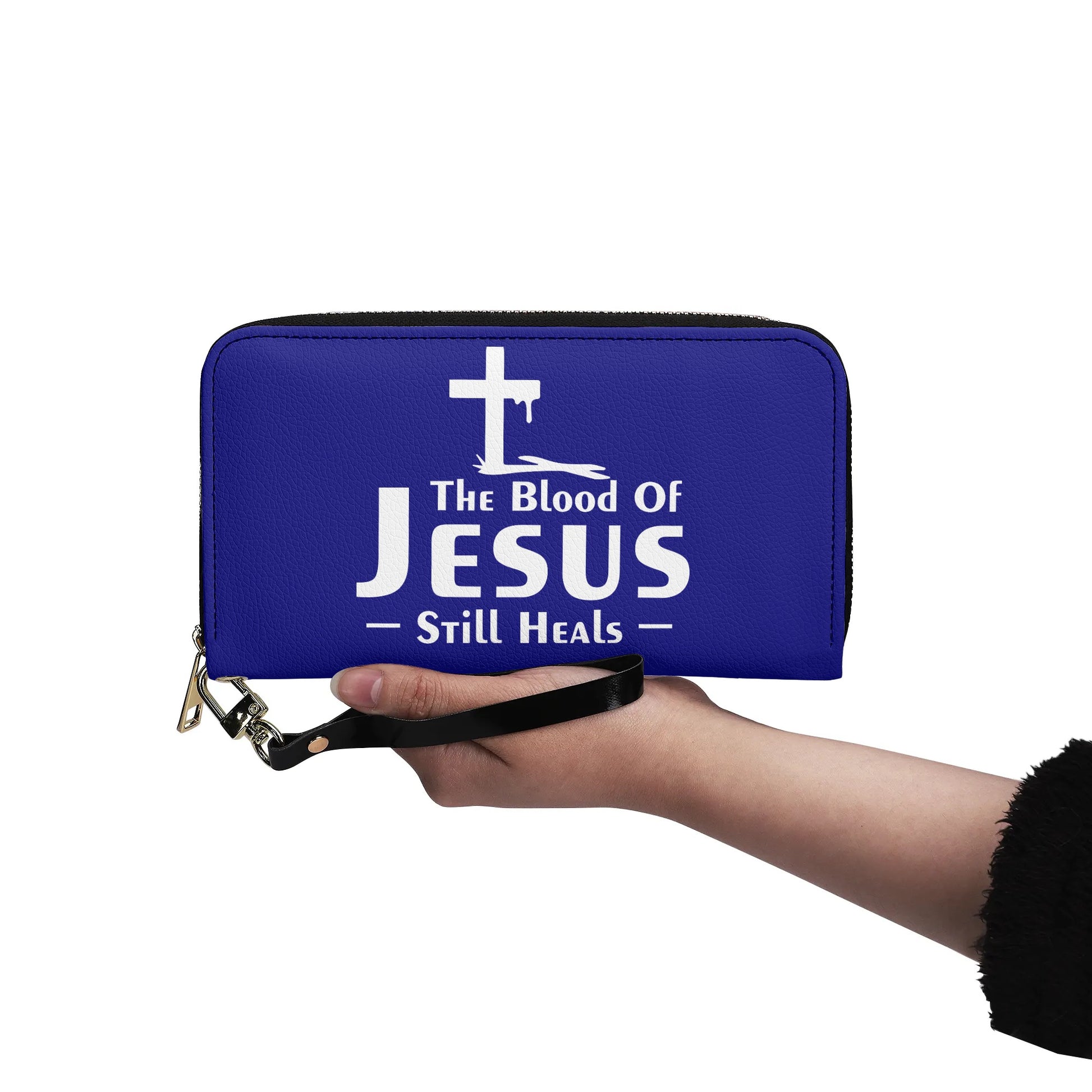 The Blood Of Jesus Still Heals PU Leather Womens Christian Wallet popcustoms
