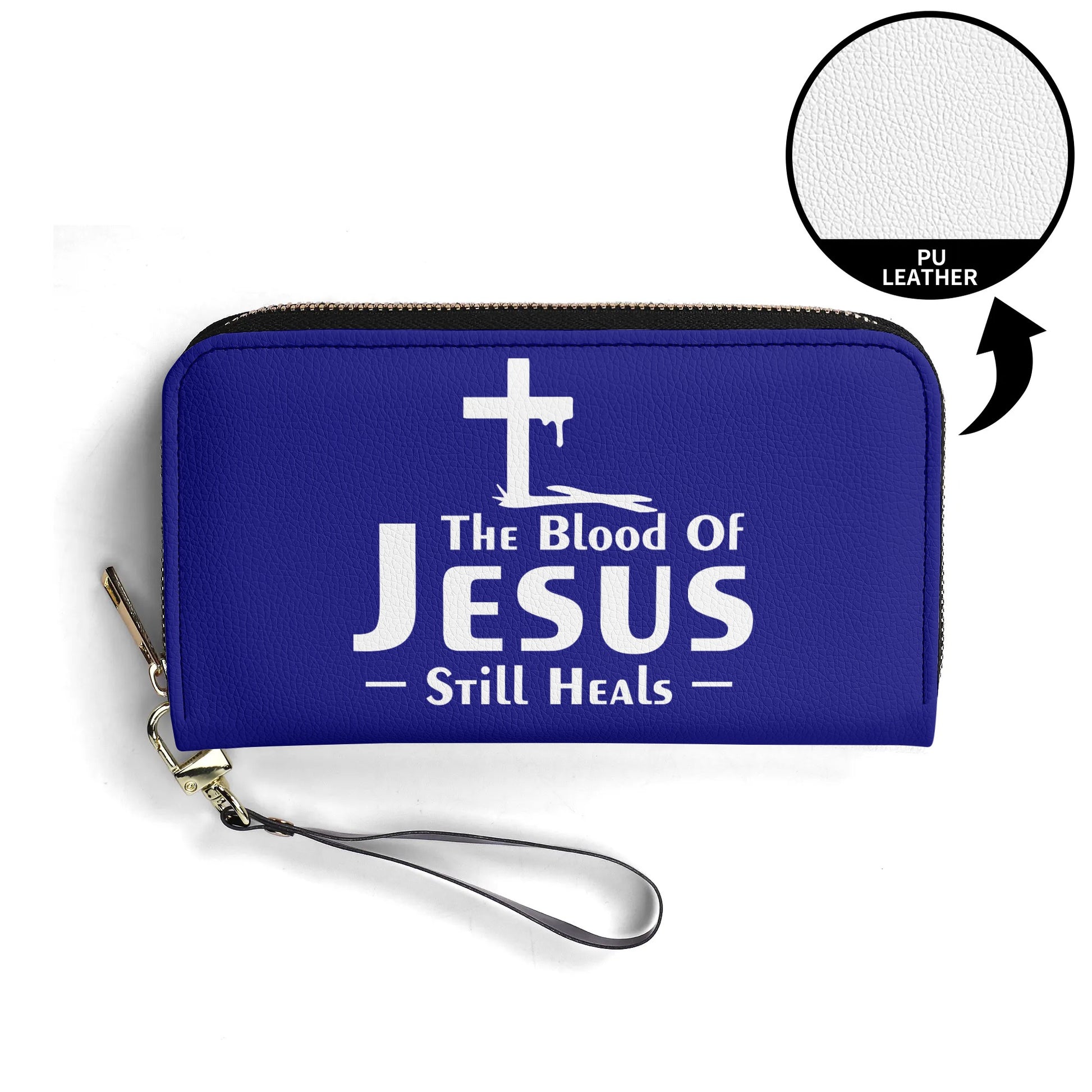 The Blood Of Jesus Still Heals PU Leather Womens Christian Wallet popcustoms