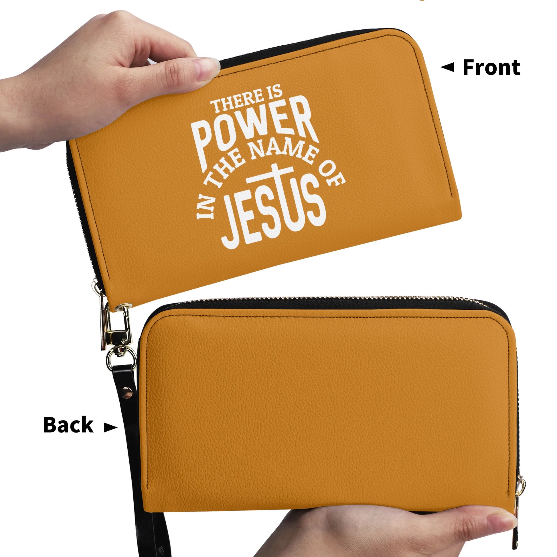 There Is Power In The Name Of Jesus PU Leather Womens Christian Wallet popcustoms