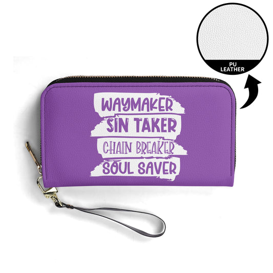 Way Maker Sin Taker PU Leather Womens Christian Wallet popcustoms