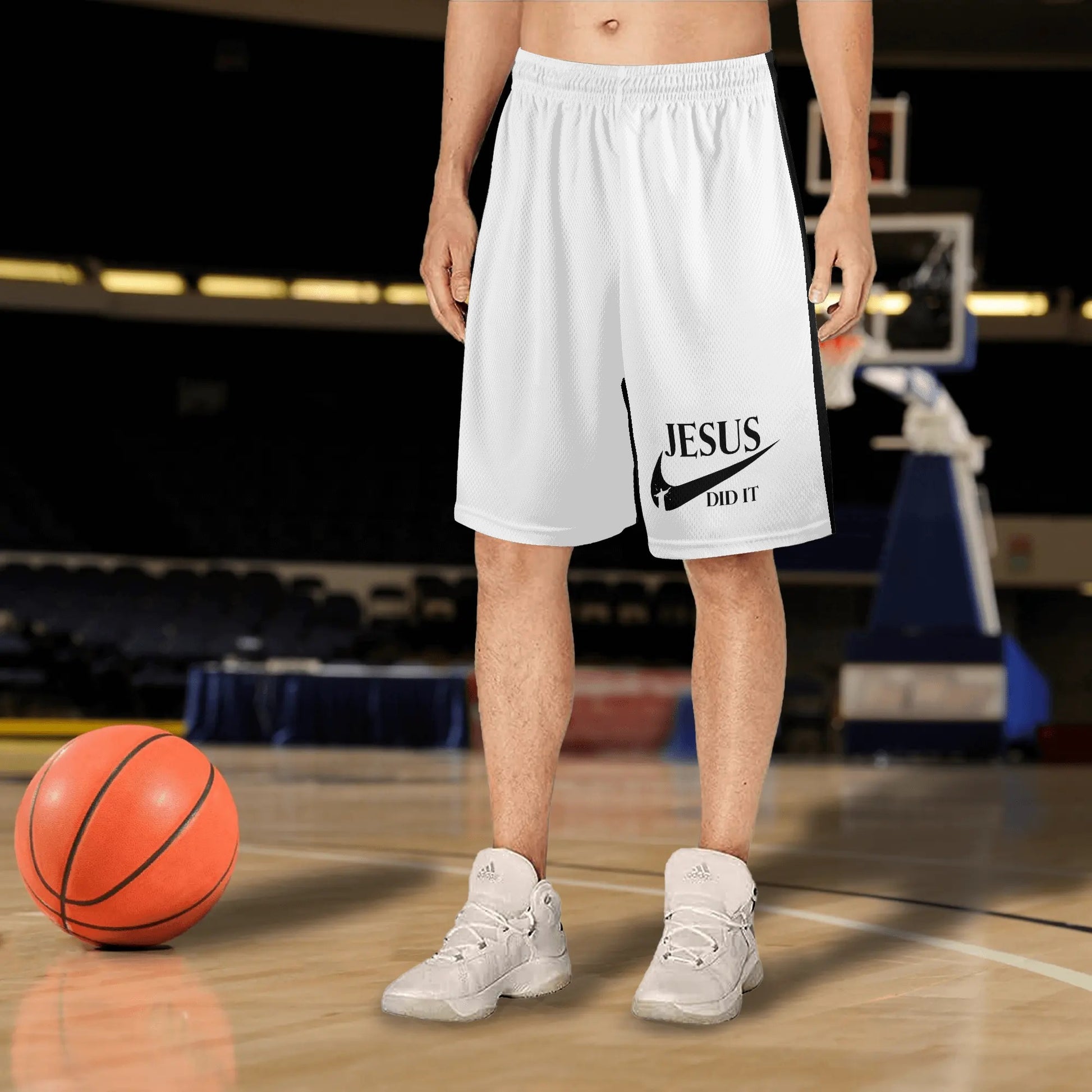 Jesus Did It (Like Nike) Mens Christian Shorts popcustoms