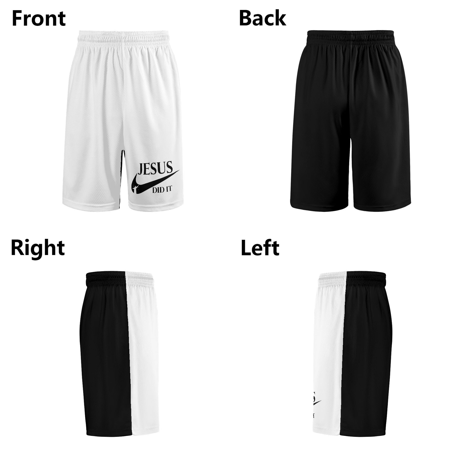 Jesus Did It (Like Nike) Mens Christian Shorts popcustoms