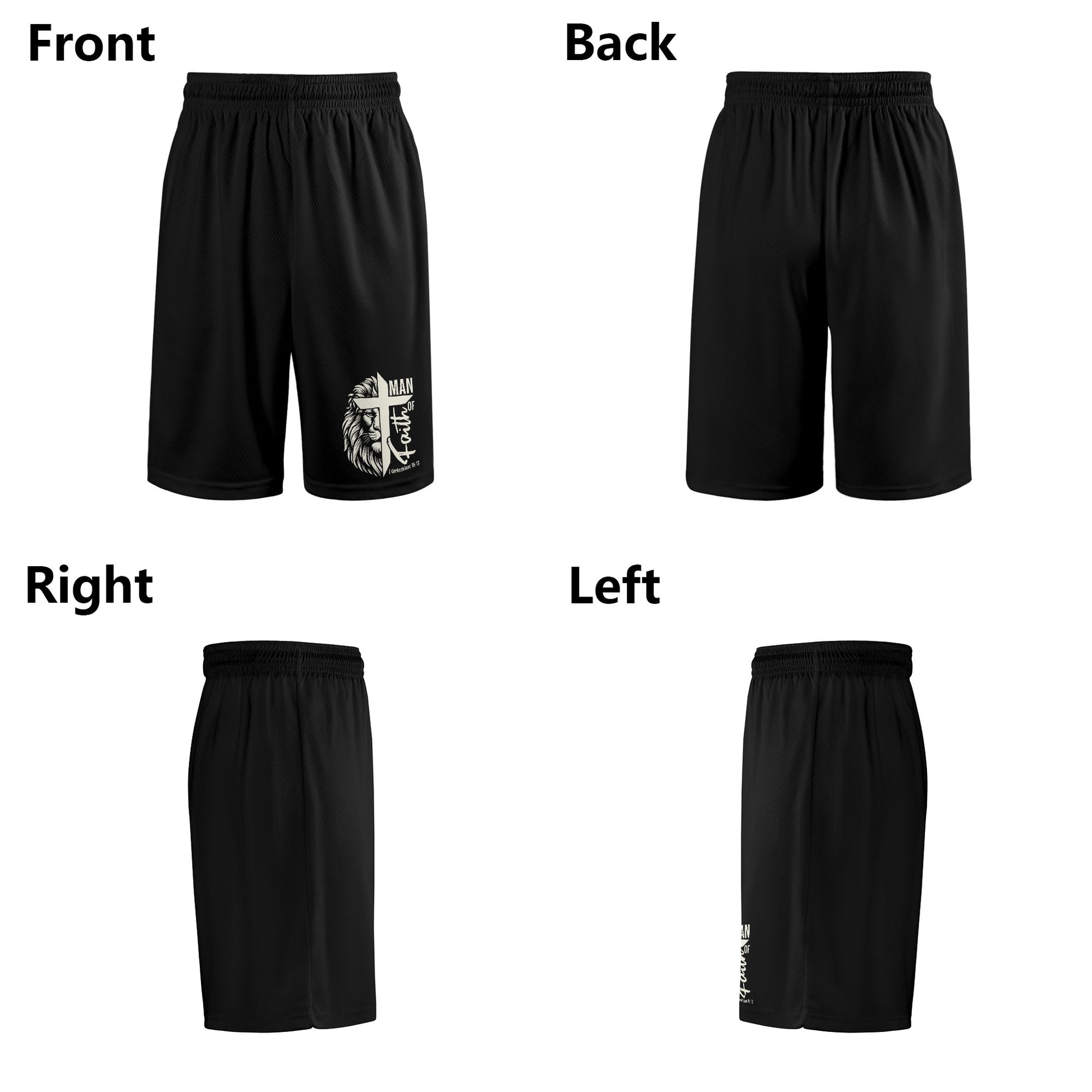 Man Of Faith  Mens Christian Shorts popcustoms