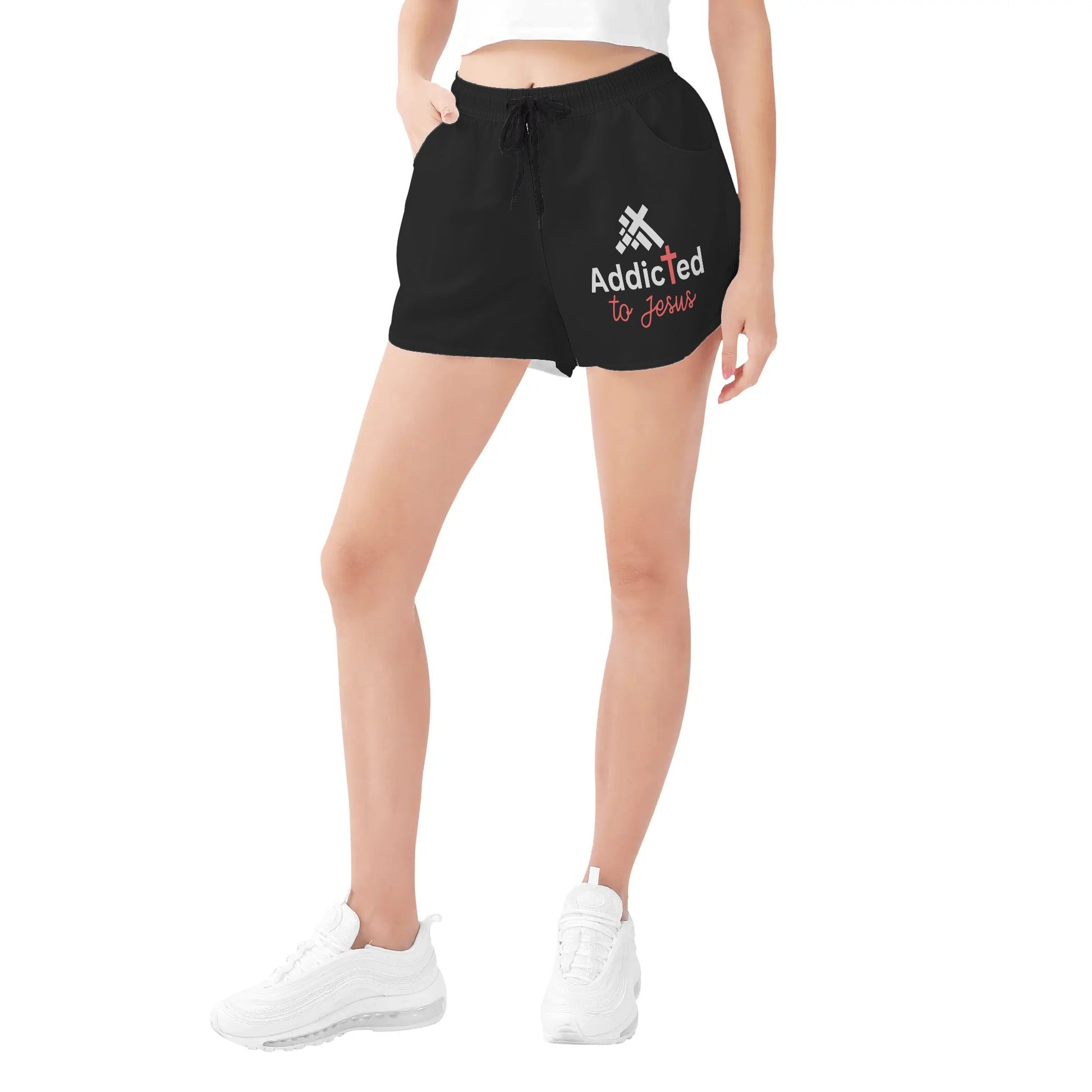 Addicted To Jesus Womens Christian Shorts popcustoms