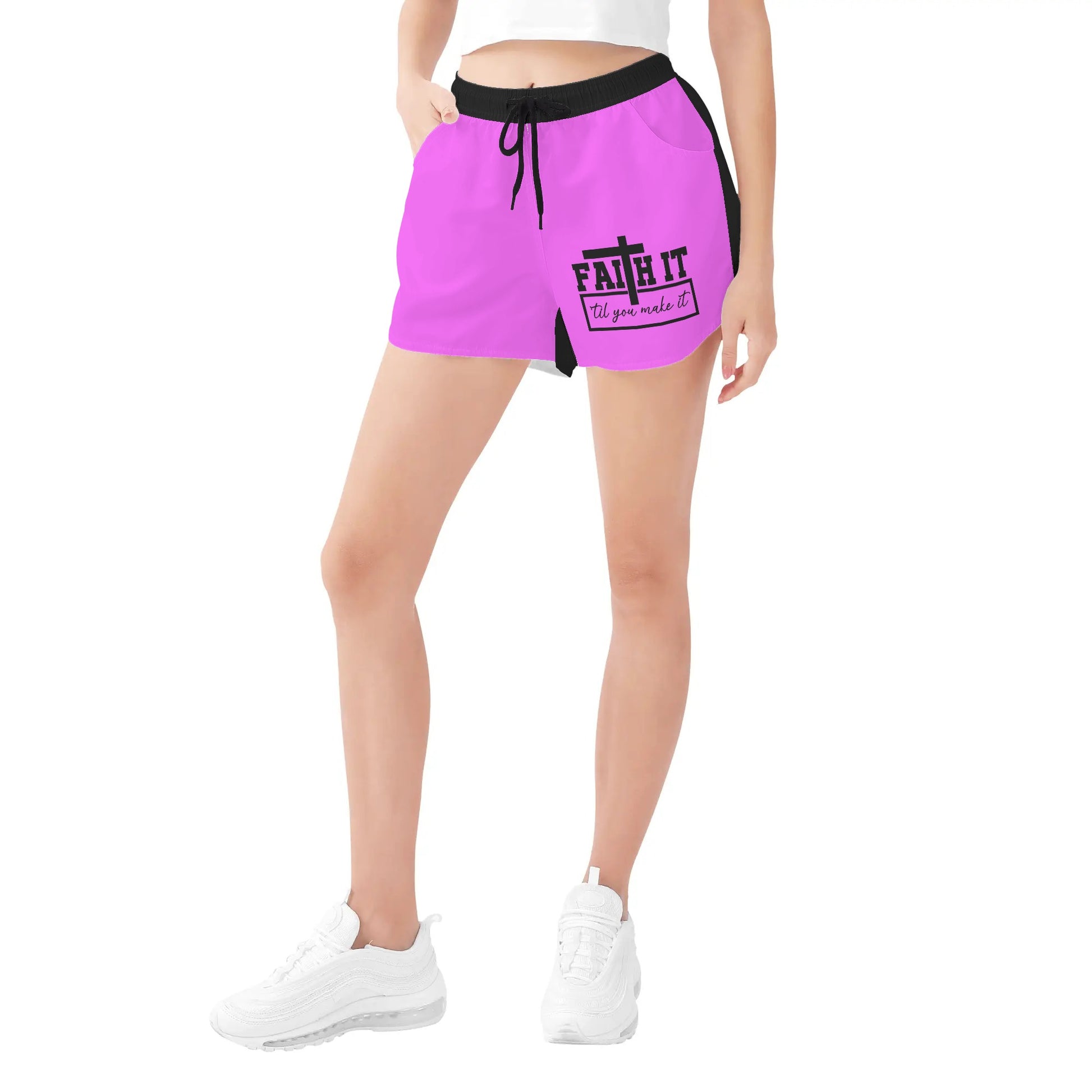 Faith It Til You Make It Womens Christian Shorts popcustoms