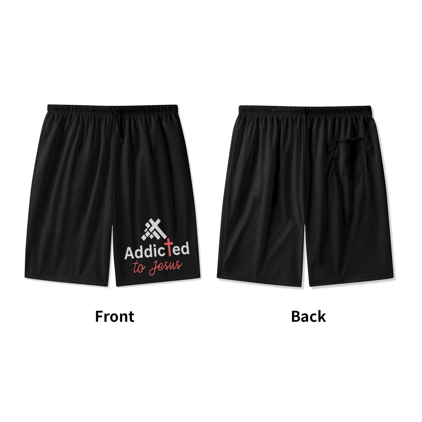 Addicted To Jesus Youth Christian Shorts popcustoms