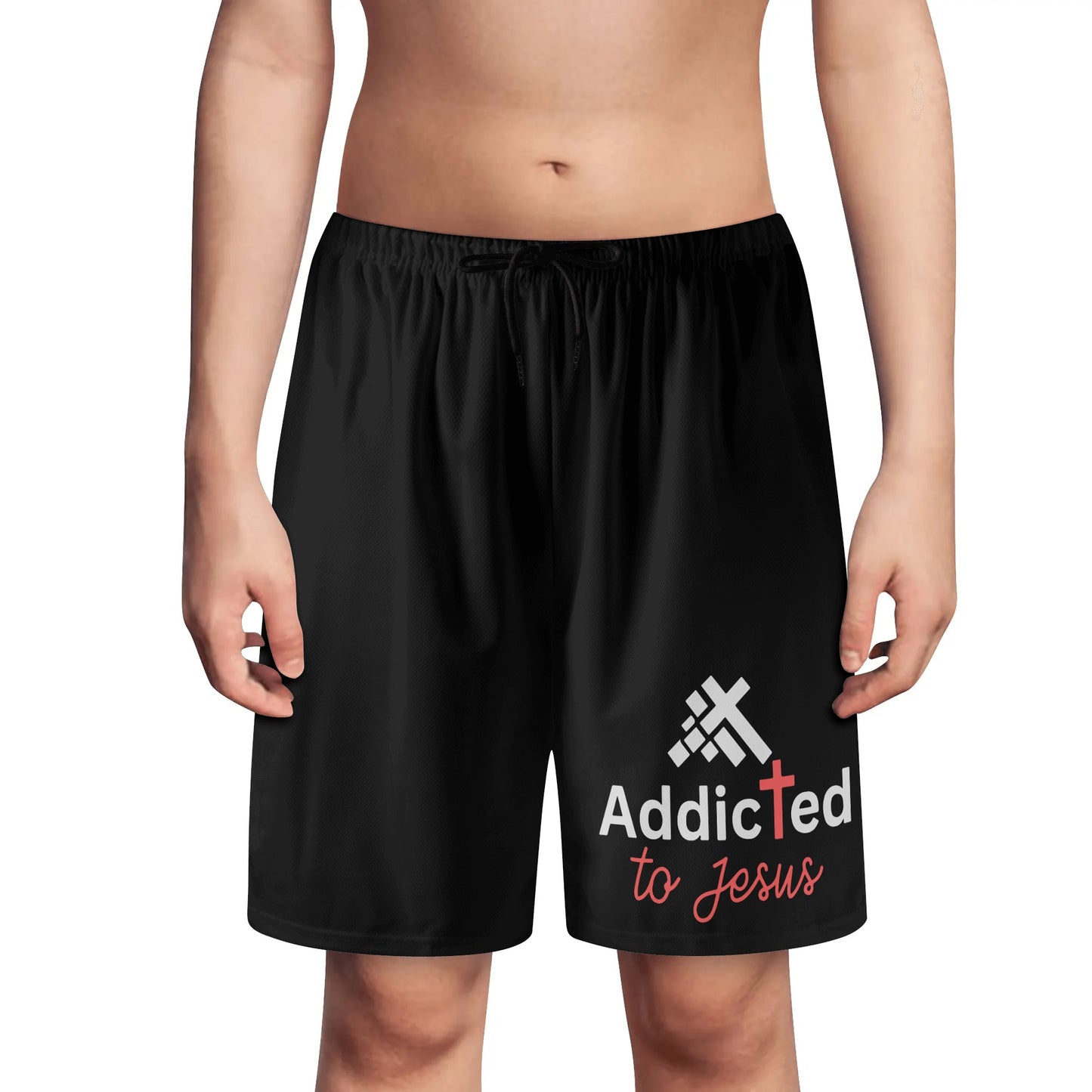 Addicted To Jesus Youth Christian Shorts popcustoms