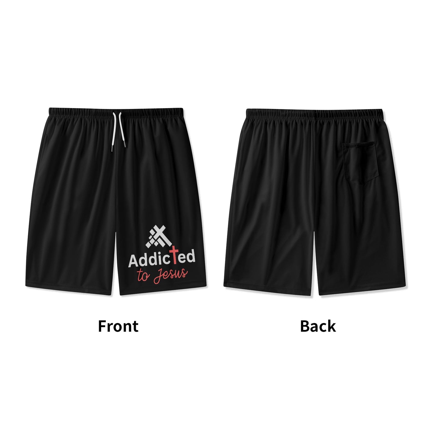 Addicted To Jesus Youth Christian Shorts popcustoms