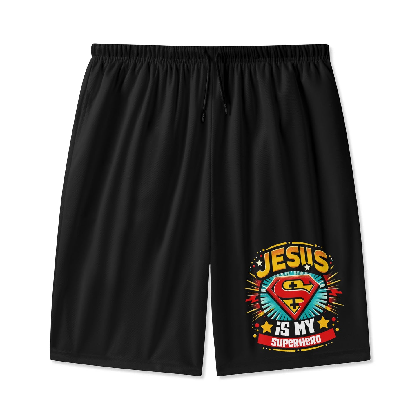 Jesus Is My Superhero Youth Christian Shorts popcustoms