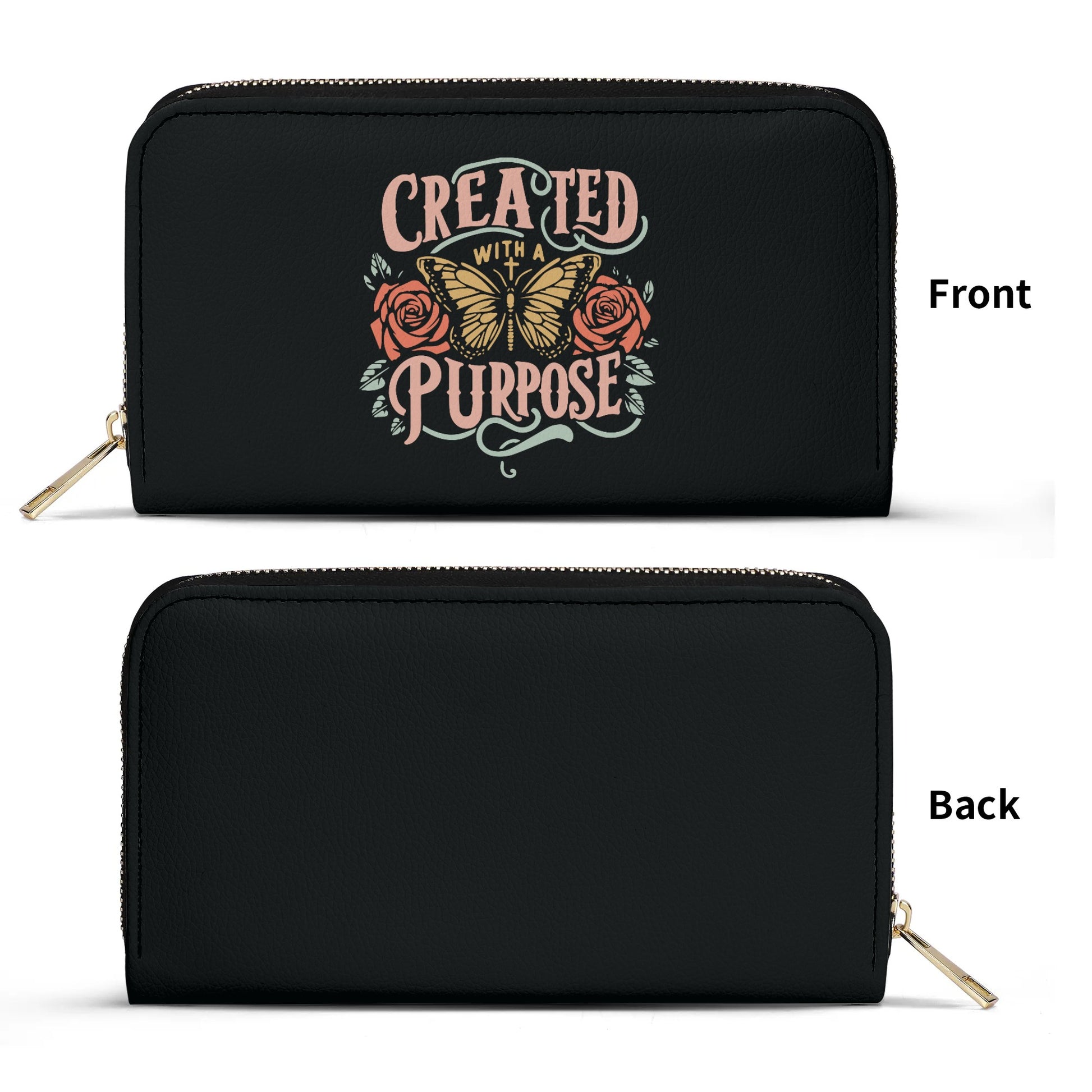 Created With A Purpose PU Leather Womens Christian Wallet popcustoms