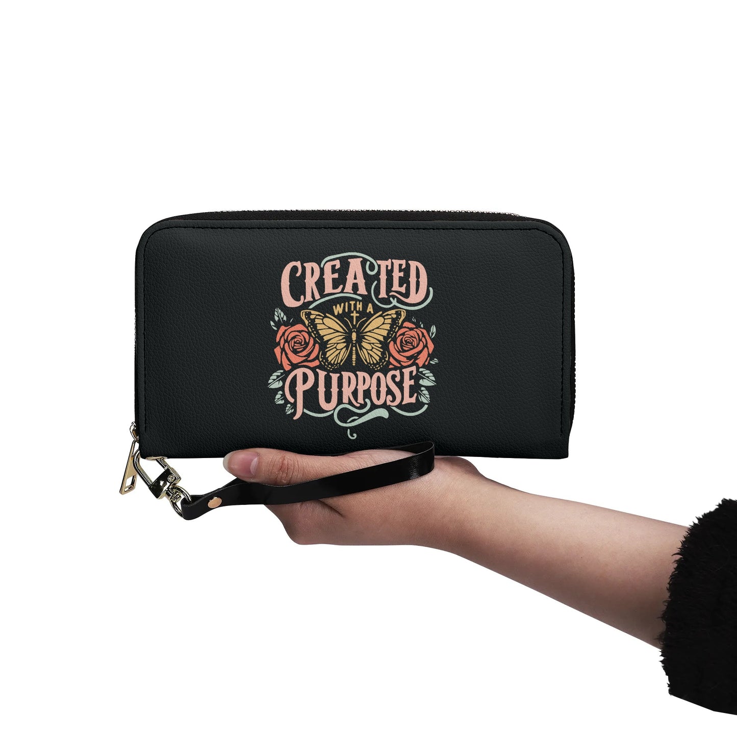 Created With A Purpose PU Leather Womens Christian Wallet popcustoms