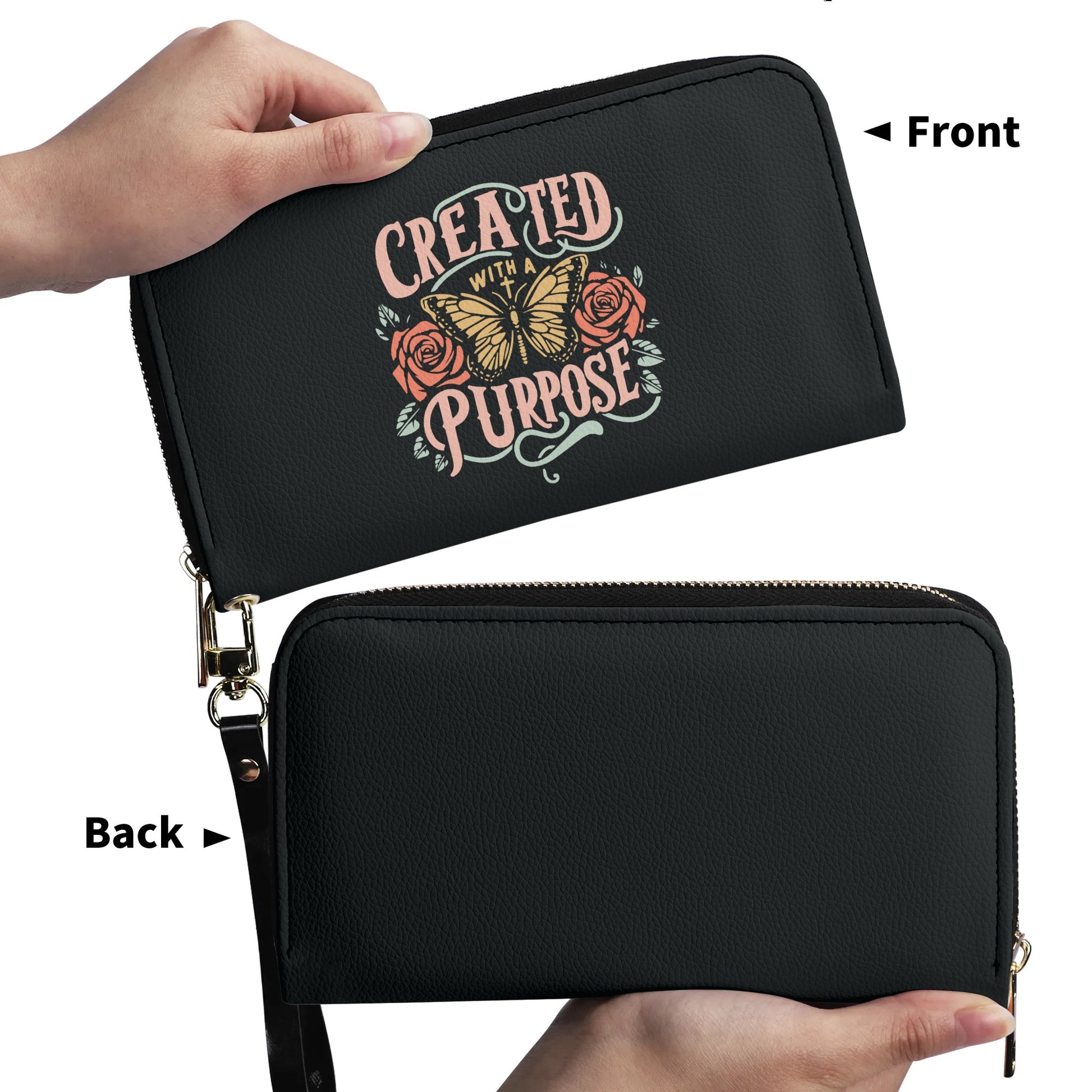 Created With A Purpose PU Leather Womens Christian Wallet popcustoms