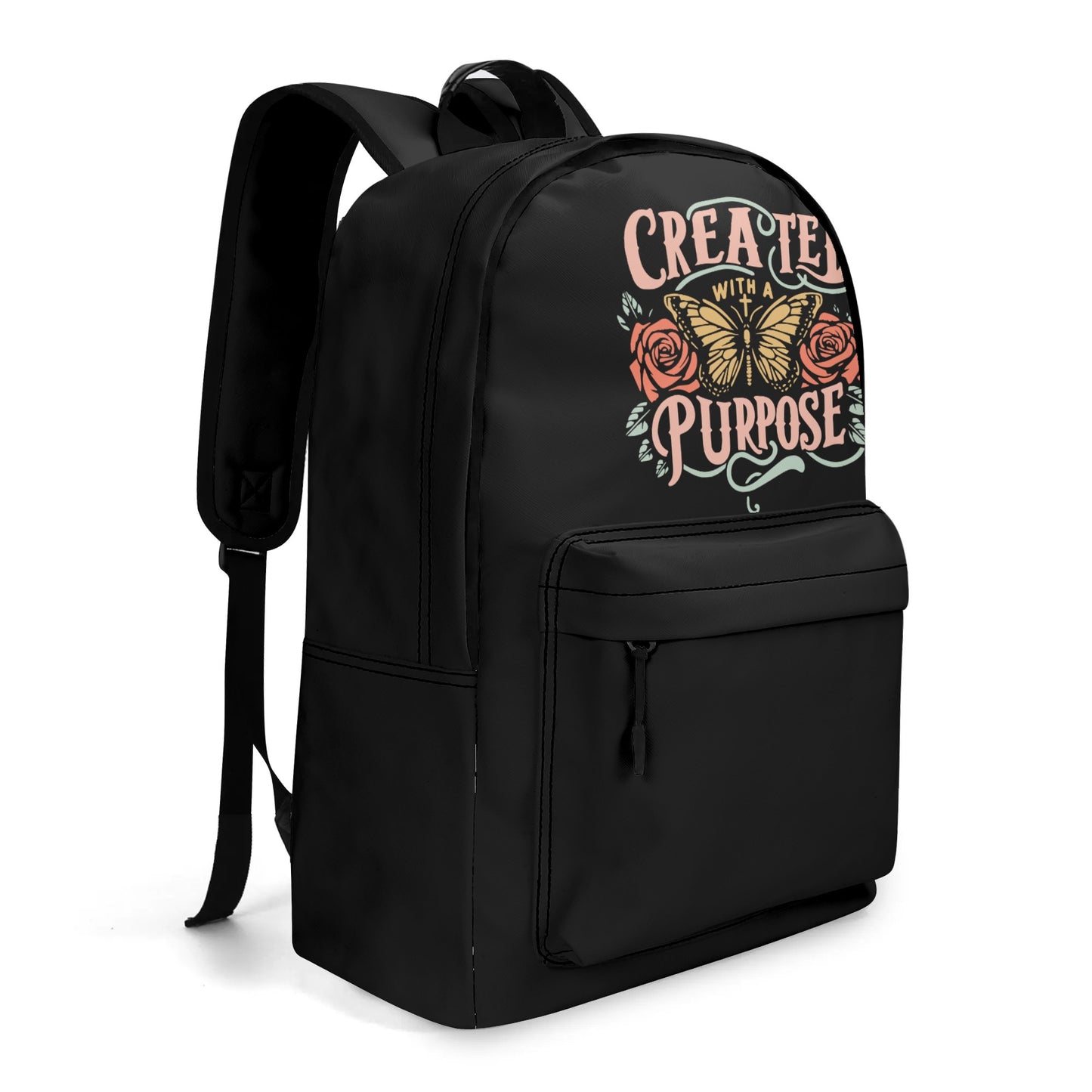 Created With A Purpose (PU) Leather School Christian Backpack popcustoms