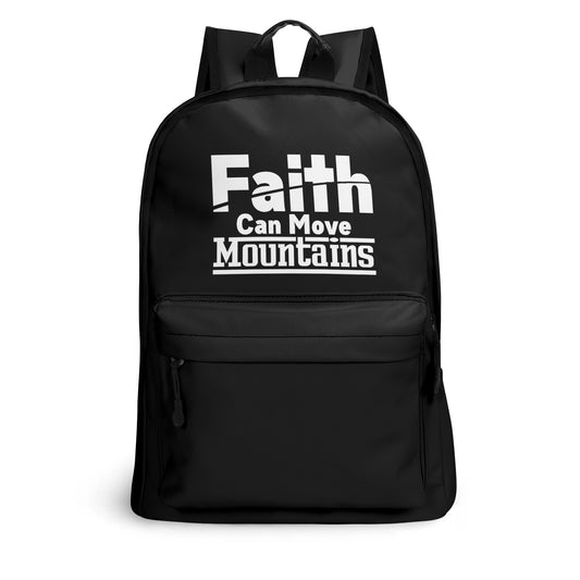 Faith Can Move Mountains (PU) Leather School Christian Backpack popcustoms