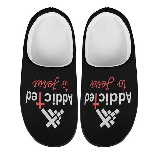 Addicted To Jesus Unisex Rubber Autumn Christian Slipper Room Shoes popcustoms