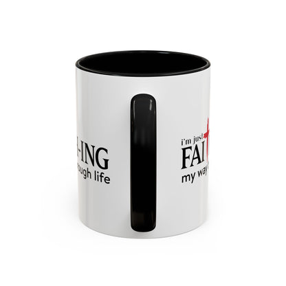 Faith-Inspired Coffee Accent Mug - Motivational Drinkware for Daily Inspiration