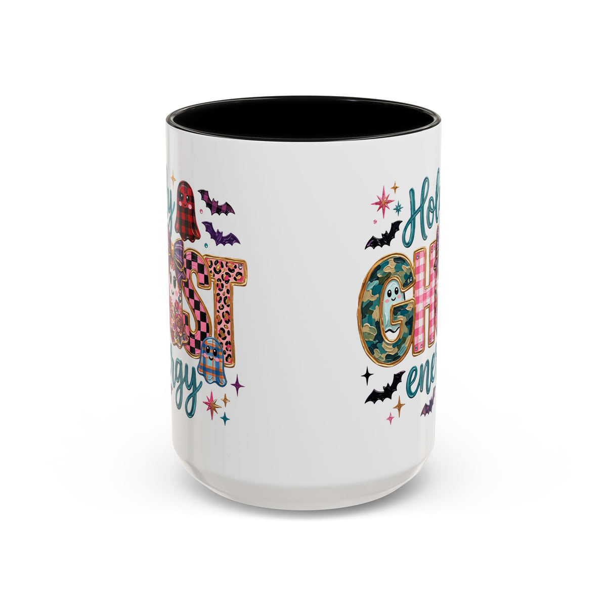 Accent Christian Coffee Mug — "Holy Ghost Energy" Halloween Cute Spooky Ceramic Mug (11/15oz)