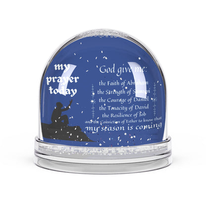 Christian Snow Globe, Religious Home Decor, Inspirational Gift, Christmas Decoration, My Prayer Today