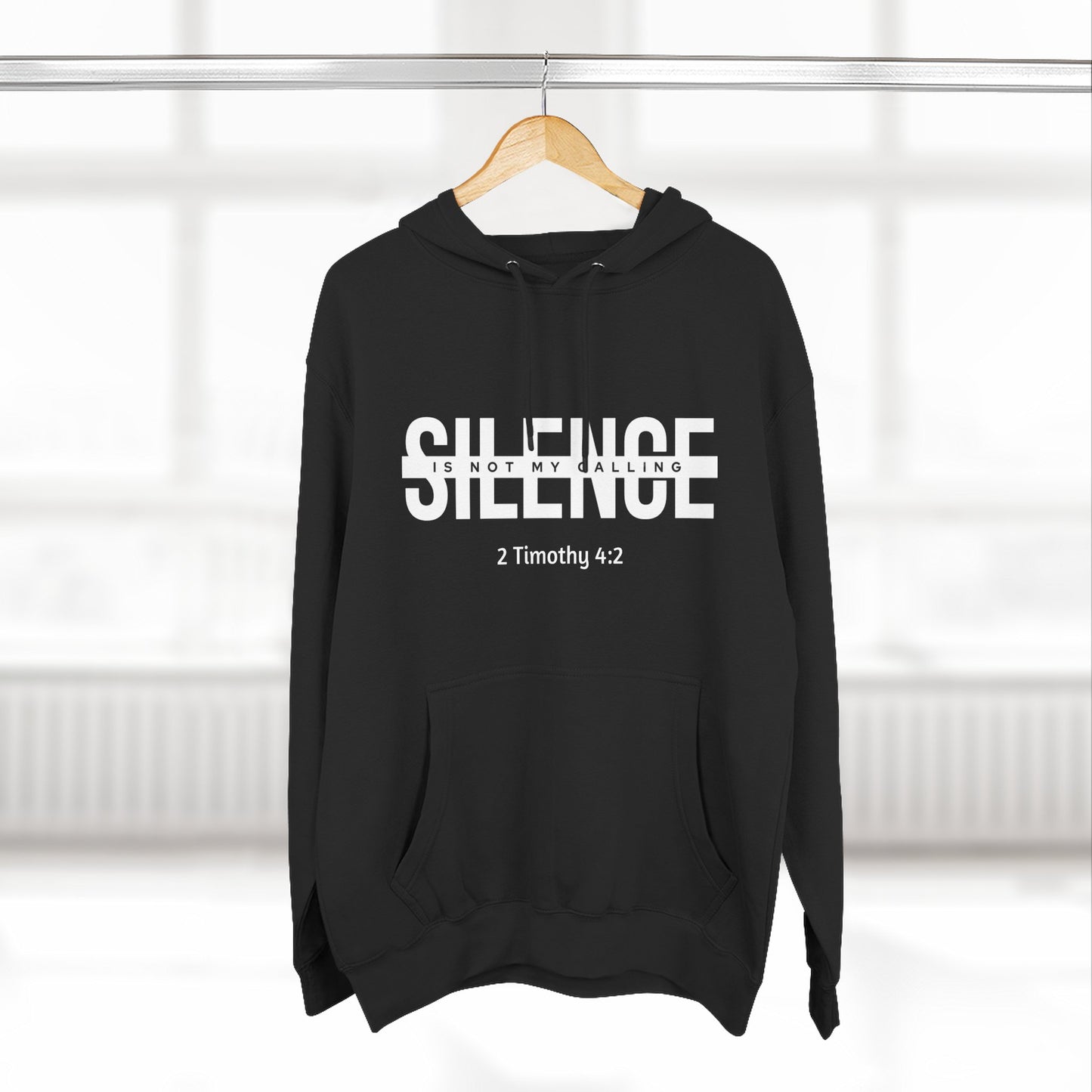 Silence Hoodie - Inspirational Fleece Unisex Pullover, Christian Gift, Motivational Activewear, Cozy Sweatshirt, Scripture Reminder
