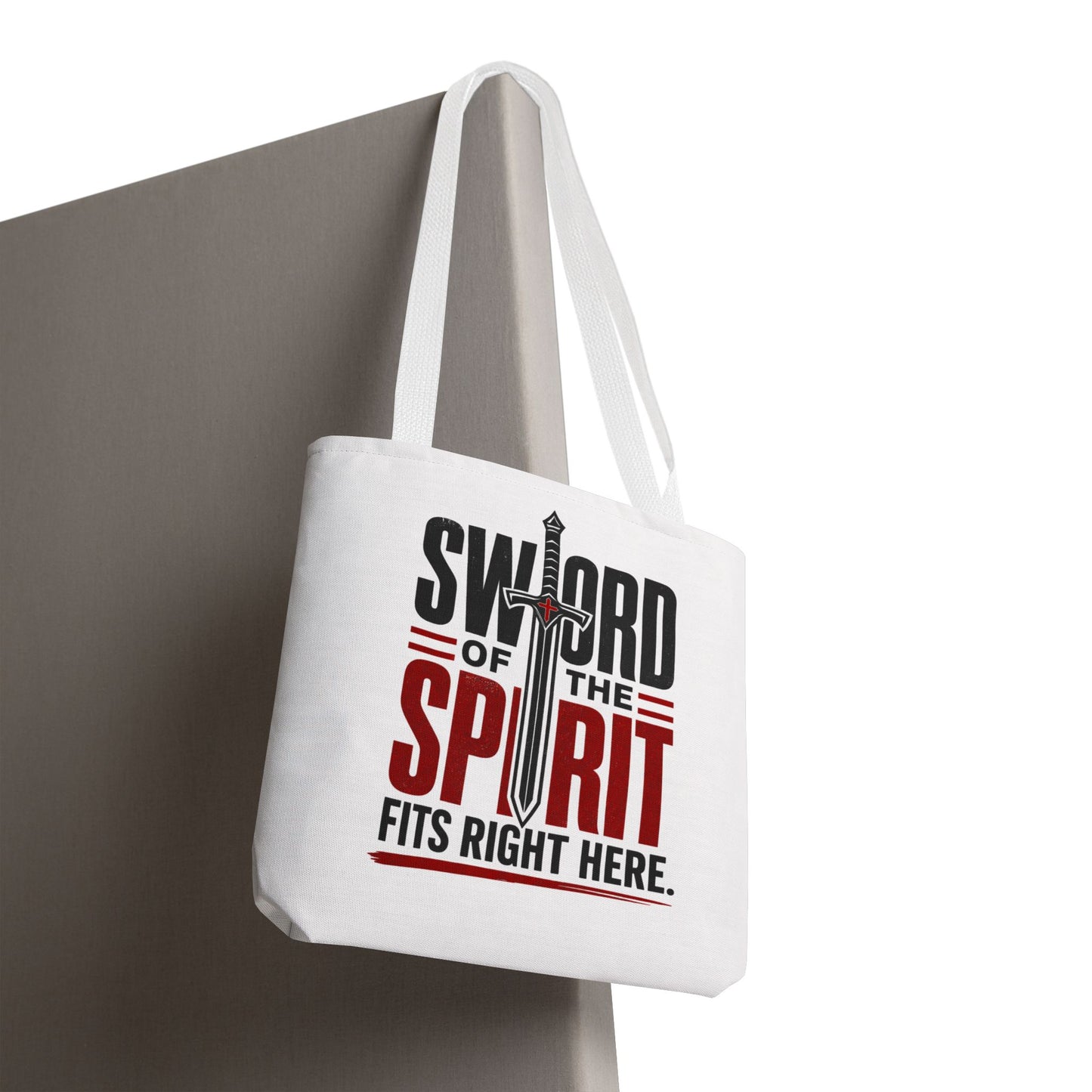 Sword of the Spirit Tote Bag — Christian Faith Inspirational Canvas Tote - ClaimedbyGodDesigns