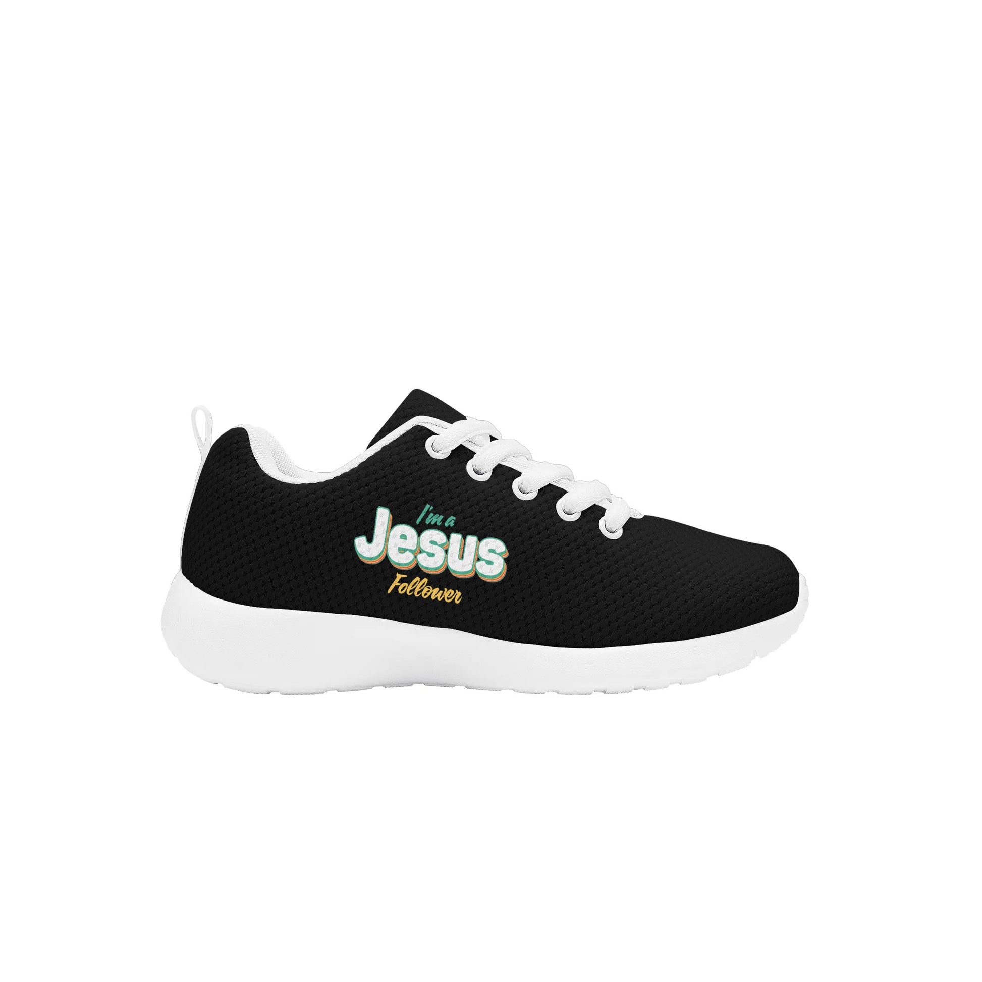 Im A Jesus Follower Kids Lace-up Athletic Christian Sneakers popcustoms