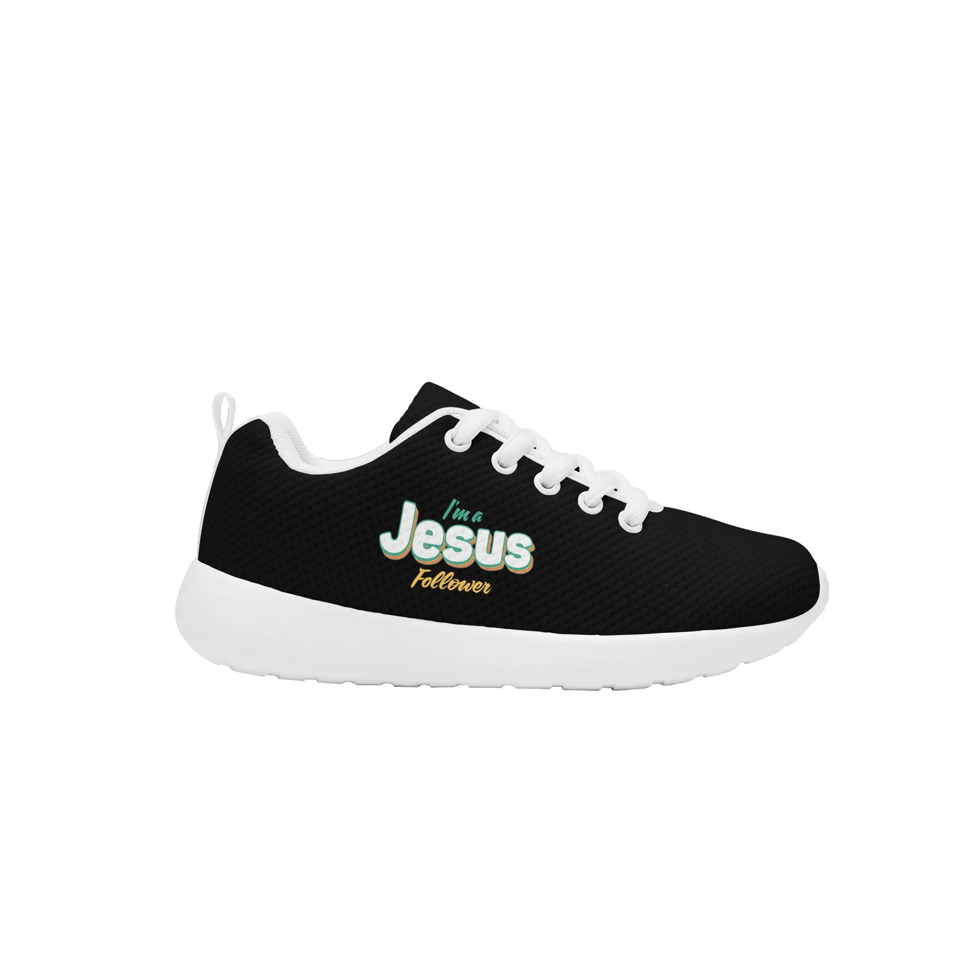 Im A Jesus Follower Kids Lace-up Athletic Christian Sneakers popcustoms