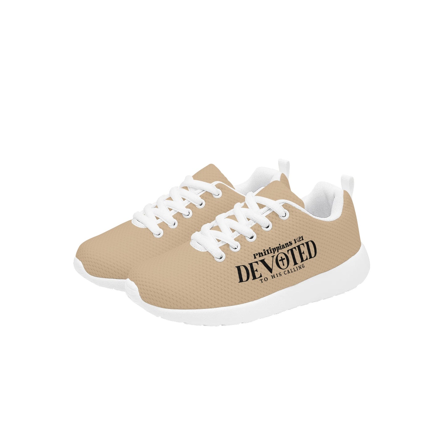 Devoted To His Calling Kids Lace-up Athletic Christian Sneakers popcustoms