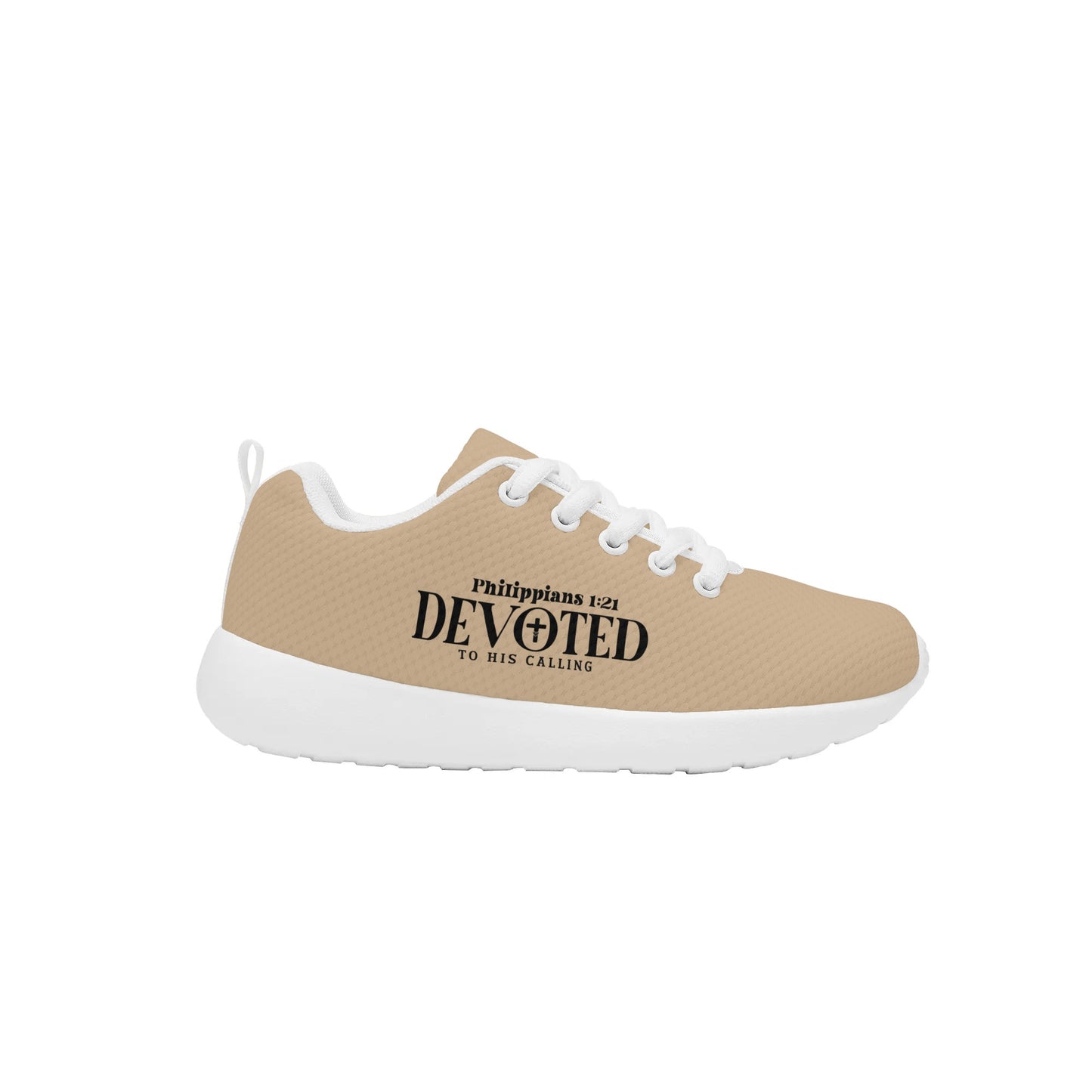 Devoted To His Calling Kids Lace-up Athletic Christian Sneakers popcustoms