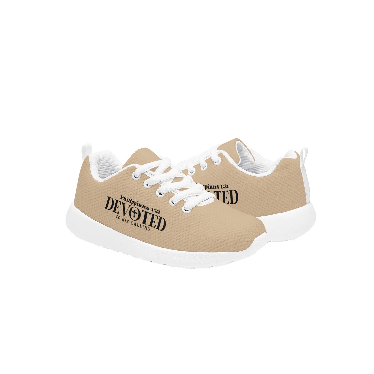 Devoted To His Calling Kids Lace-up Athletic Christian Sneakers popcustoms