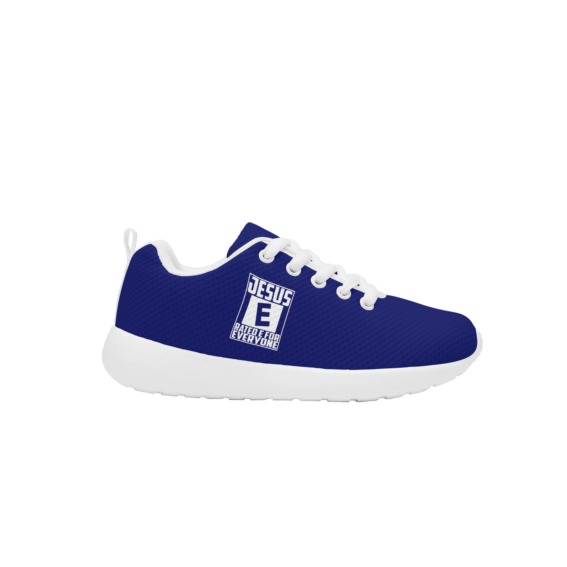 Jesus Rated E For Everyone Kids Lace-up Athletic Christian Sneakers popcustoms